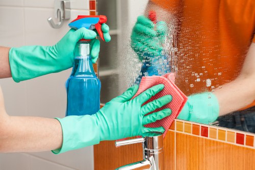 Cleaners working in a Lambeth residential flat