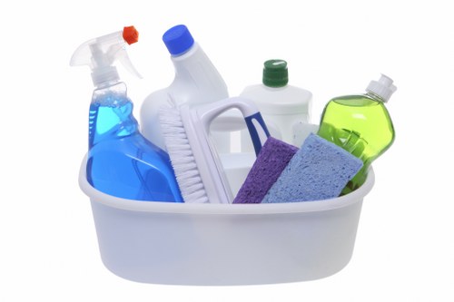 Office cleaning team working in a Lambeth workplace reception area