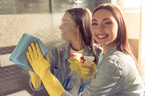 Local domestic cleaner working in a Lambeth Victorian terrace