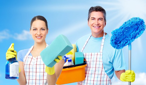 Cleaner treating high-traffic carpet areas in a Lambeth property